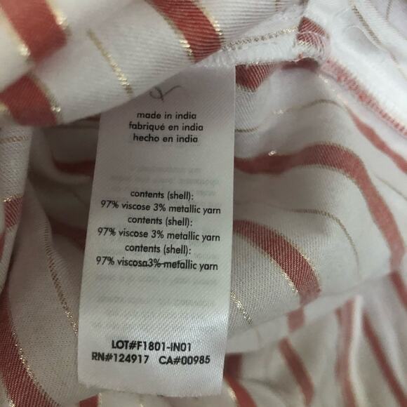 Onia Spanish Red Marie Dress Red & Metallic Stipe NEW - Picture 7 of 7